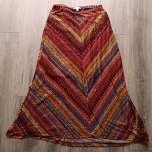 JohnPaulRichard Bohemian Chevron Maxi Skirt